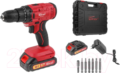Аккумуляторная дрель-шуруповерт Wortex LX BD 1820 Li / 0329076 - фото