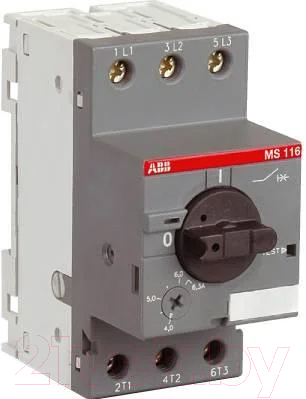 Выключатель автоматический ABB MS116-16.0 16А 7.5кВт 16кА / 1SAM250000R1011 - фото