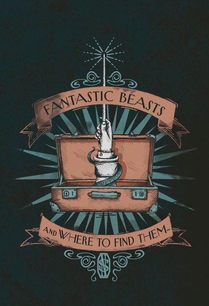 Обложка на паспорт Эксмо Фантастические твари. Чемодан / 9785041645373 - фото