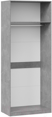 Шкаф ТриЯ Хилтон для одежды (ателье светлый/белый матовый)