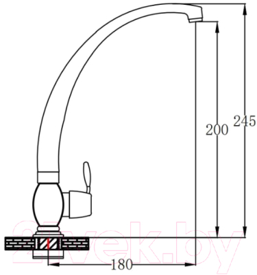Кран на одну воду РМС SL79-269F-2