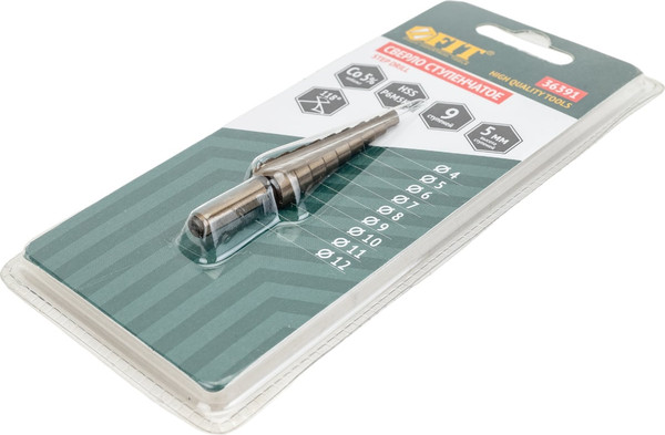 Сверло FIT HSS ступенчатое 4-12м / 36391