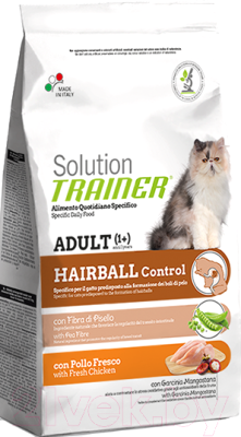 Сухой корм для кошек Trainer Solution Hairball с курицей (300г) - фото