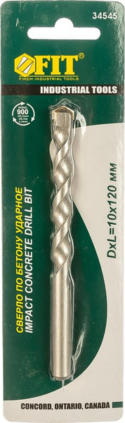 Сверло FIT Победитовое ударное 10x120мм / 34545