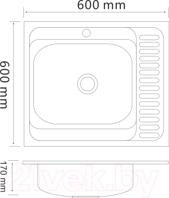 Мойка кухонная РМС MG6-6060L