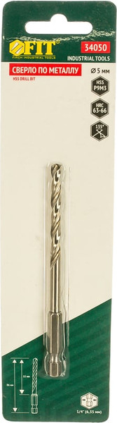 Сверло FIT HSS U-хвостовик 5мм / 34050