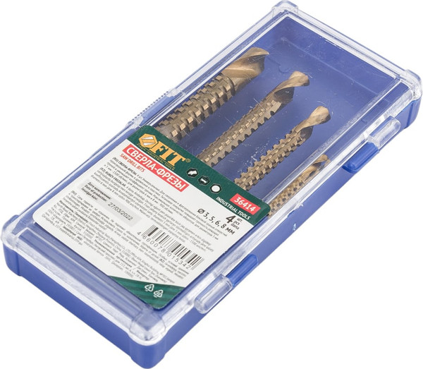 Набор сверл FIT Титановое покрытие / 36414 - фото