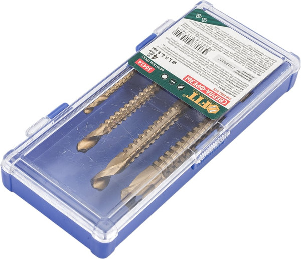 Набор сверл FIT Титановое покрытие / 36414