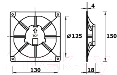 Решетка вентиляционная AirRoxy dRim C185