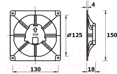 Решетка вентиляционная AirRoxy dRim C188