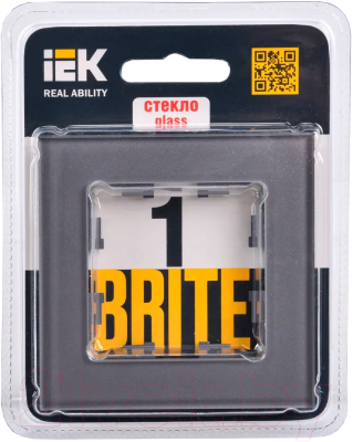 Рамка для выключателей и розеток IEK Brite BR-M12-G-K03