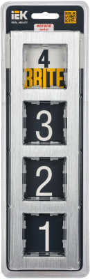 Рамка для выключателей и розеток IEK Brite BR-M42-M-K47