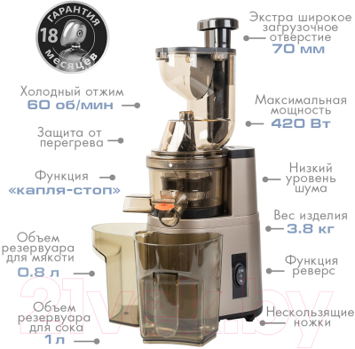 Соковыжималка электрическая Endever Sigma 101