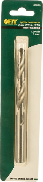 Сверло FIT HSS Полированное в блистере 12мм / 33823 - фото