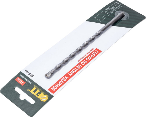 Сверло FIT Победитовое ударное трехгранный хвостовик 6x150мм / 34550