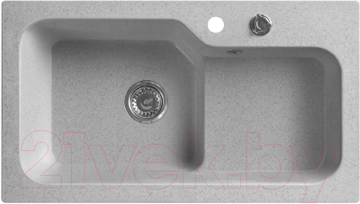 Мойка кухонная Belux SG-REC-HALF-8045-01 (олово светло-серый) - фото