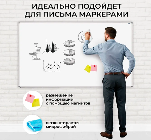 Магнитно-маркерная доска OfficeSpace 347028