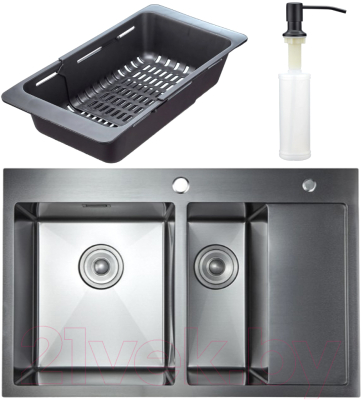 Мойка кухонная STELLAR Evier E7850NB-2 L - фото