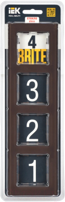 Рамка для выключателей и розеток IEK Brite BR-M42-G-K45