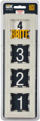 Рамка для выключателей и розеток IEK Brite BR-M42-G-K10