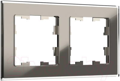 Рамка для выключателей и розеток IEK Brite BR-M22-G-K30 - фото