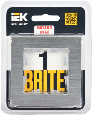Рамка для выключателей и розеток IEK Brite BR-M12-M-K47