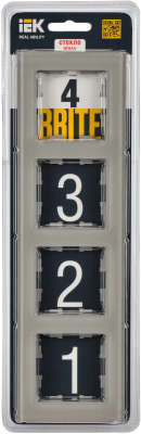 Рамка для выключателей и розеток IEK Brite BR-M42-G-K30