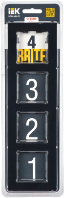 Рамка для выключателей и розеток IEK Brite BR-M42-G-K02