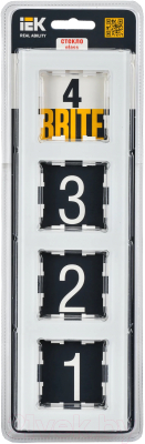 Рамка для выключателей и розеток IEK Brite BR-M42-G-K01