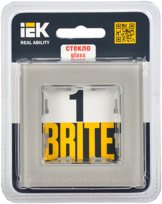 Рамка для выключателей и розеток IEK Brite BR-M12-G-K30