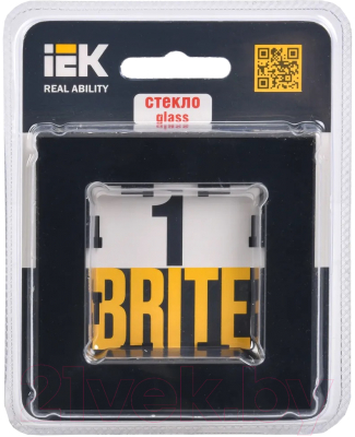 Рамка для выключателей и розеток IEK Brite BR-M12-G-K02