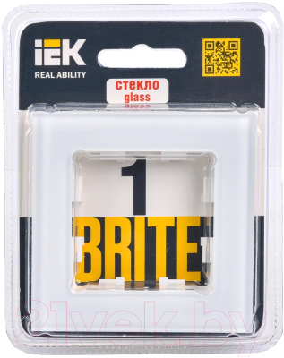 Рамка для выключателей и розеток IEK Brite BR-M12-G-K01