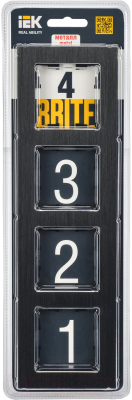 Рамка для выключателей и розеток IEK Brite BR-M42-M-K02