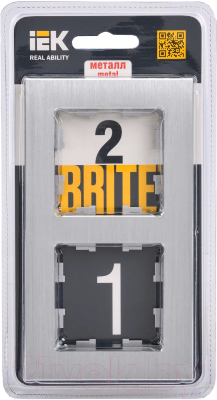 Рамка для выключателей и розеток IEK Brite BR-M22-M-K47