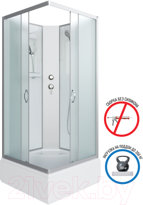 Душевая кабина Niagara NG-1108-14BK 90x90x200 с полкой