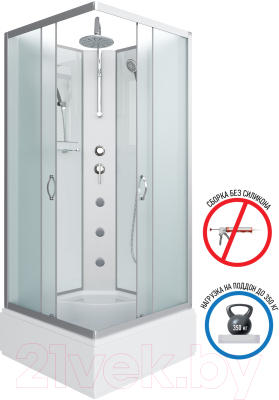 Душевая кабина Niagara NG-1108-14BKTG с полкой