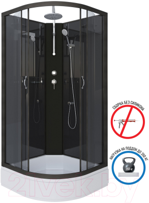 Душевая кабина Niagara NG-6501-14BKT 90x90x215