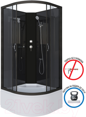 Душевая кабина Niagara NG-6508-14BK 90x90x200