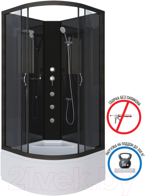 Душевая кабина Niagara NG-6508-14BKG 90x90x200