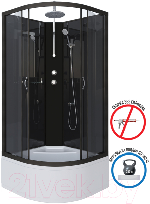 Душевая кабина Niagara NG-6508-14BKT 90x90x210