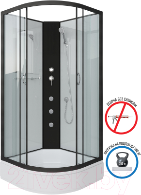Душевая кабина Niagara NG-6701-14BKG 90x90x200