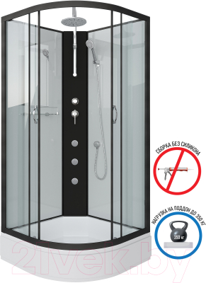 Душевая кабина Niagara NG-6701-14BKTG 90x90x210