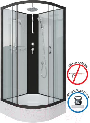 Душевая кабина Niagara NG-6702-14BKT 100x100x210