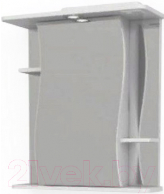 Шкаф с зеркалом для ванной Мебельград Волна с/о 62 / 466317 - фото