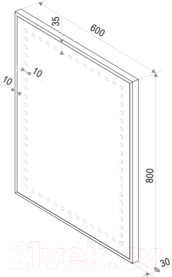 Зеркало Tivoli Бекки Люкс 60 Led 458058
