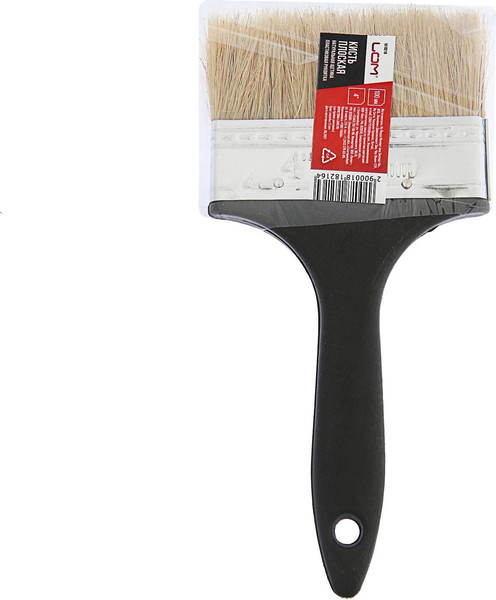 Кисть малярная LOM Плоская натур. щетина пластиковая рукоятка 4 100мм / 1818216