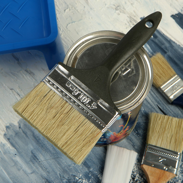 Кисть малярная LOM Плоская натур. щетина пластиковая рукоятка 4 100мм / 1818216