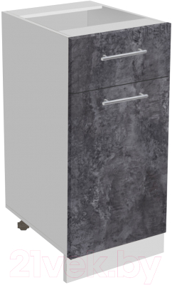 Шкаф-стол кухонный Артём-Мебель 400мм СН-114.08-Ш (ДСП бетон спаркс) - фото