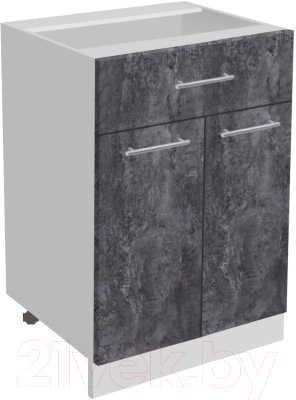 Шкаф-стол кухонный Артём-Мебель 600мм СН-114.06-Ш (ДСП бетон спаркс) - фото