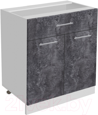 Шкаф-стол кухонный Артём-Мебель 800мм СН-114.07-Ш (ДСП бетон спаркс) - фото